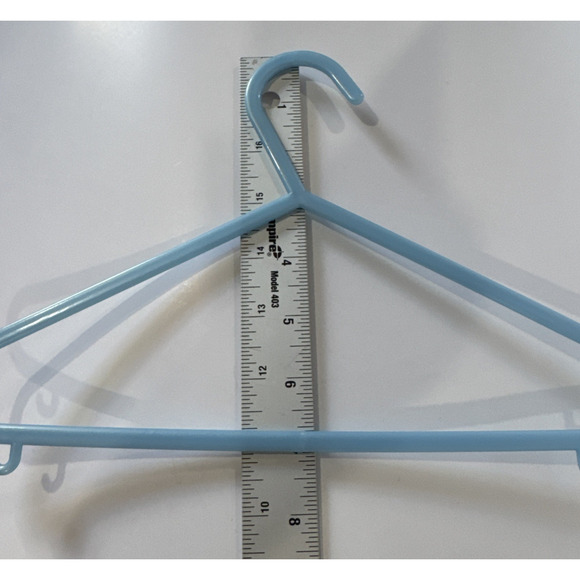 Plastic Clothes Hangers Baby Toddler Kids Children Bundle Lot of 12 Blue - Picture 5 of 6